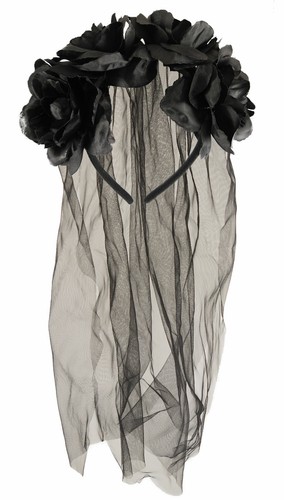 Black flower headband with - headband,