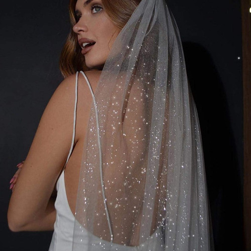 Tier glitter veil cut - 1,