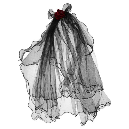 Halloween black bride veil - bride,