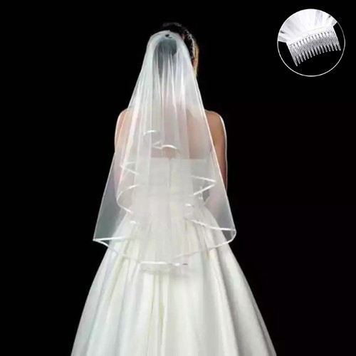 White ivory bride veil bridal - bride,