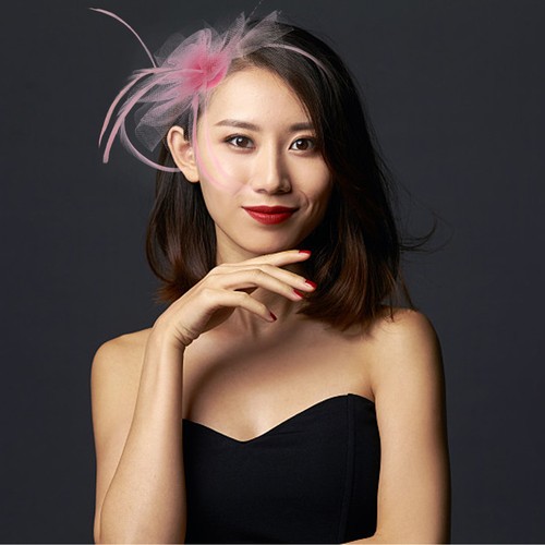 Mesh headband bride woman - mesh,