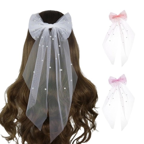 Beadwork veil hairclip wedding - beadwork,