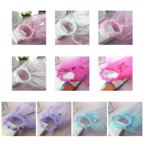 Flower girls veil headpieces - flower,