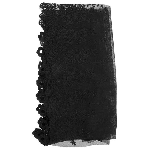 Black lace wedding veil - lace,