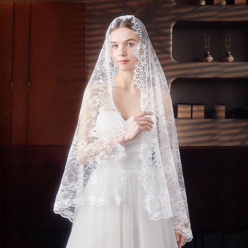 Lace catholic veil black - catholic,