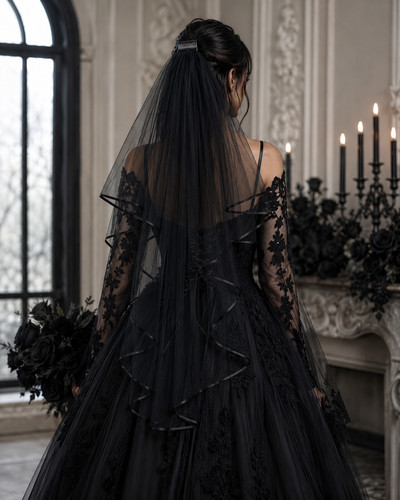 Deluxe black layered bride - layered,