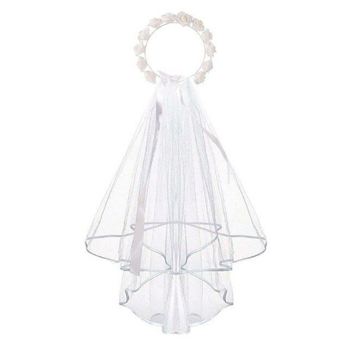 Wedding headband with veil - wedding,