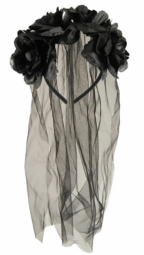 Black veil headband corpse - veil,