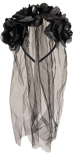 Dead bride veil black - bride,