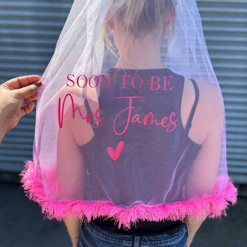 Personalised pink bride be - personalised, to