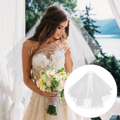 Reusable bridal veil white - reusable,